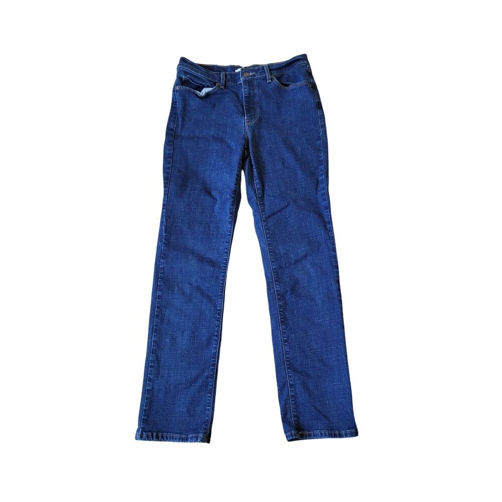 Levi's Womens Classic Straight Blue Size 8 Denim Jeans Mid Rise Dark Wash